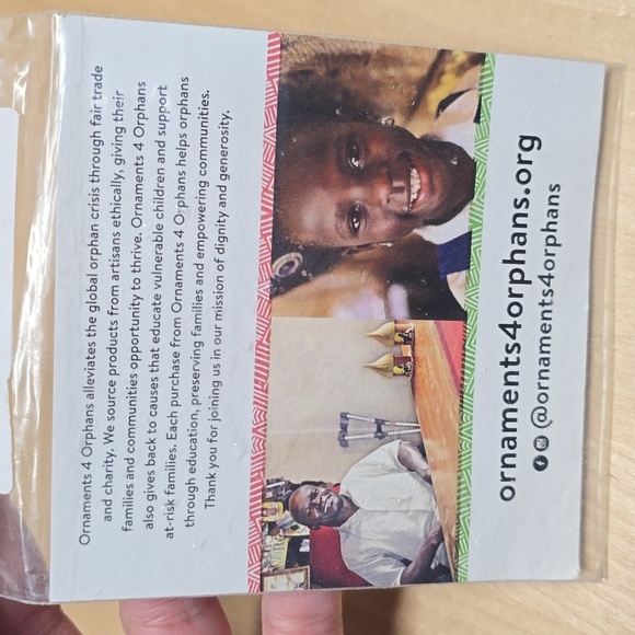 {Ornaments 4 Orphans} Open Heart Beaded Ornamemt - Picture 3 of 6